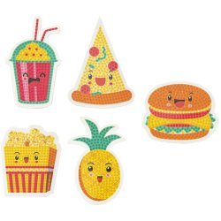 Diamond painting Magneter Food 5 stk.